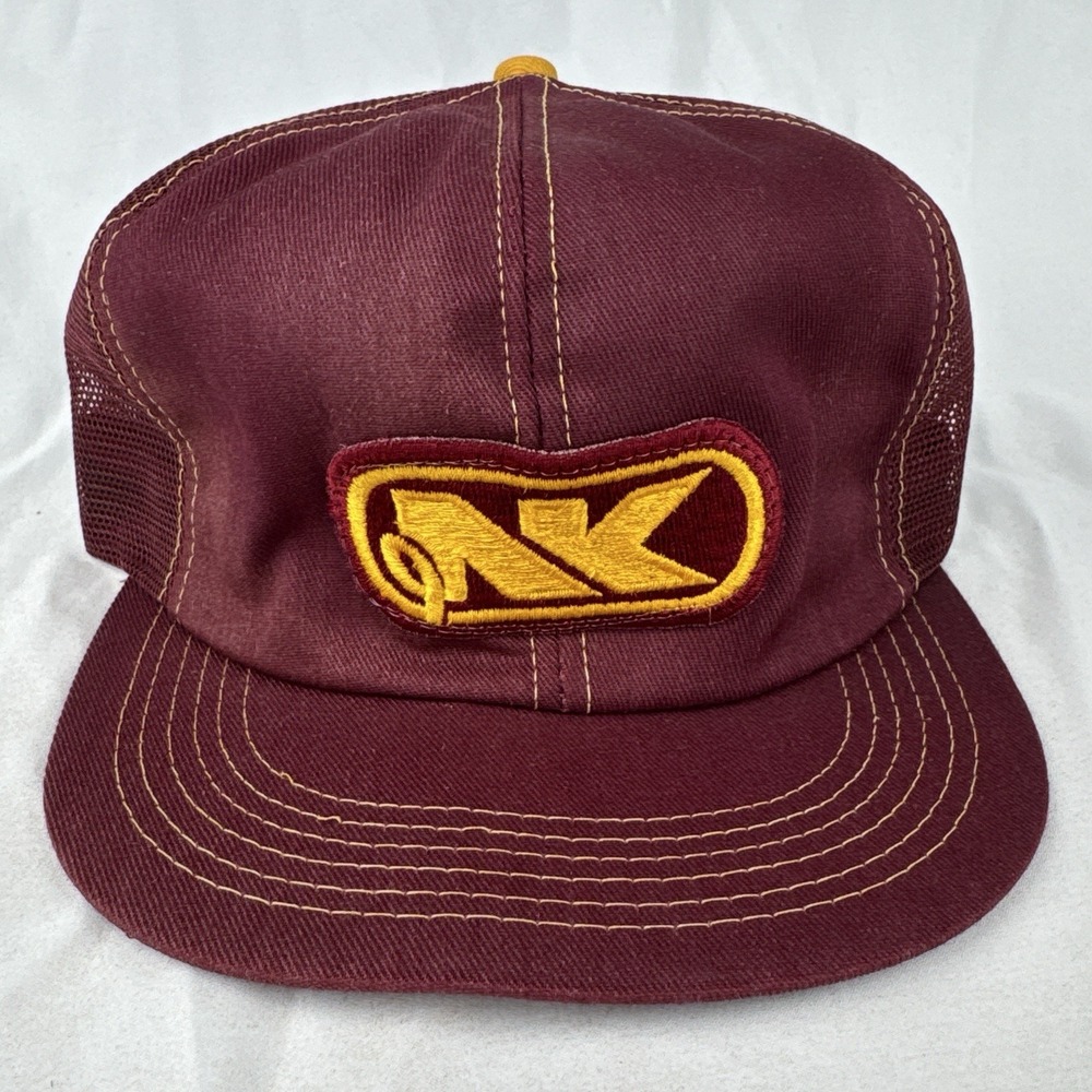 Vintage 80s Northrup King Trucker Hat NK Seeds K-Products USA Mesh Snapback